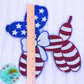LARGE America Balloon Dog Sequin 11” Iron-On Patch