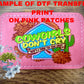5 Pack Rectangle Pink Faux Leather Hat Patches