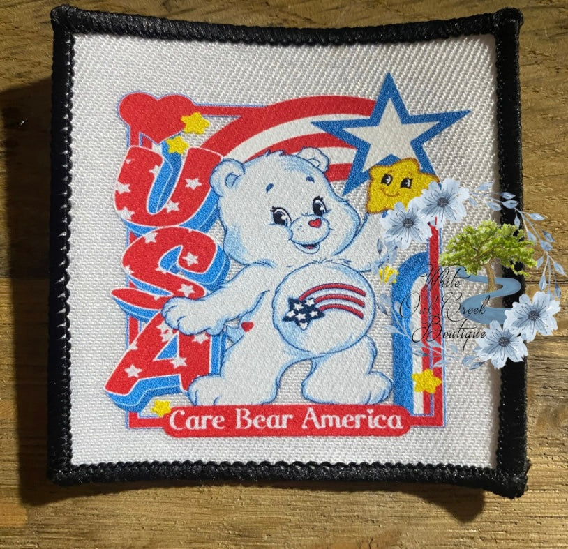 Care Bear Square 2 1/2” Trucker Hat Patch