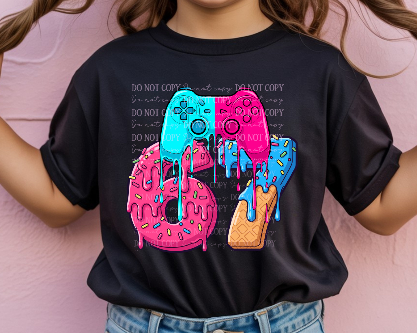 DTF Transfer Six Seven Game Controller Drip 67