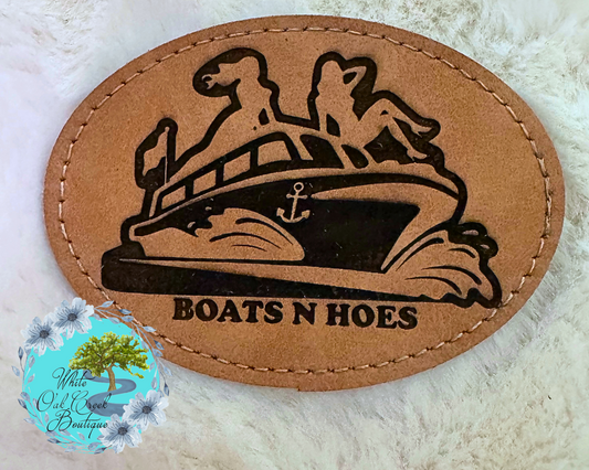 Boats N Hoes Lasered Hat Patch
