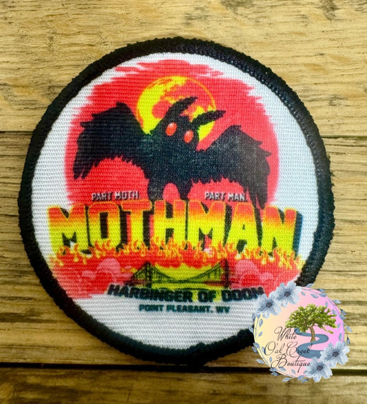 Mothman 2 1/2” Round Trucker Hat Patch