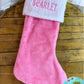 Pink Christmas Stockings Embroidered Personalized