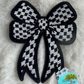 Mini Black Bow Hat Patch