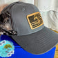 Welder Embroidered Lasered Faux Leather Patch Twill Trucker Hat