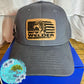 Welder Embroidered Lasered Faux Leather Patch Twill Trucker Hat