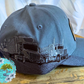 Semi Truck Embroidered Lasered Faux Leather Patch Twill Trucker Hat