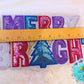 Merry & Bright Sequin 10” Iron-On Patch