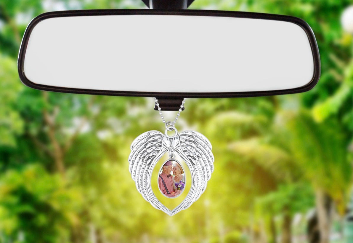 Angel Wings Photo Car Charm