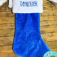 Blue Christmas Stockings Embroidered Personalized