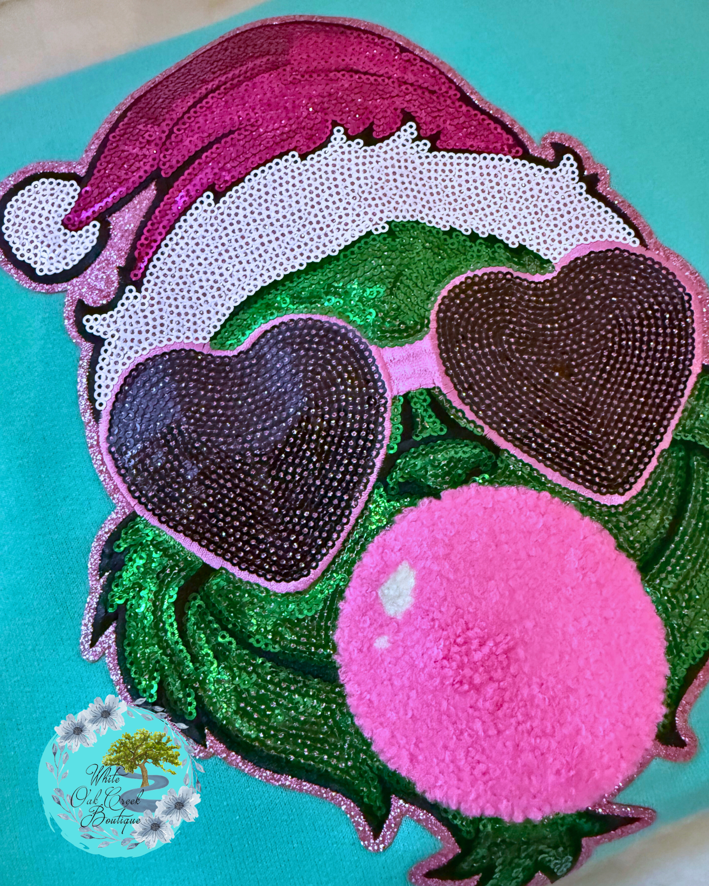 Grinch Bubble Gum Sequin Sweatshirt