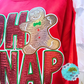 Gingerbread Oh Snap Christmas Sequins Sweatshirt