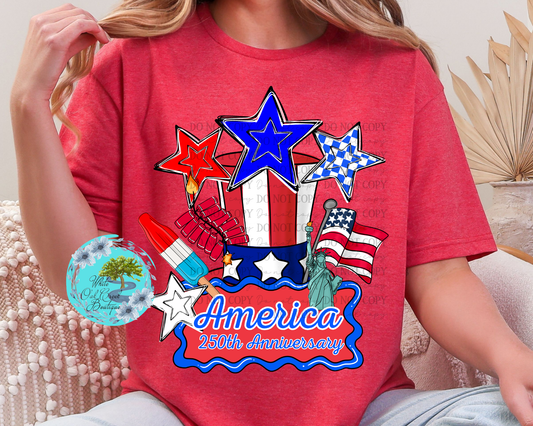 America 250th Anniversary 4th of July T-Shirt