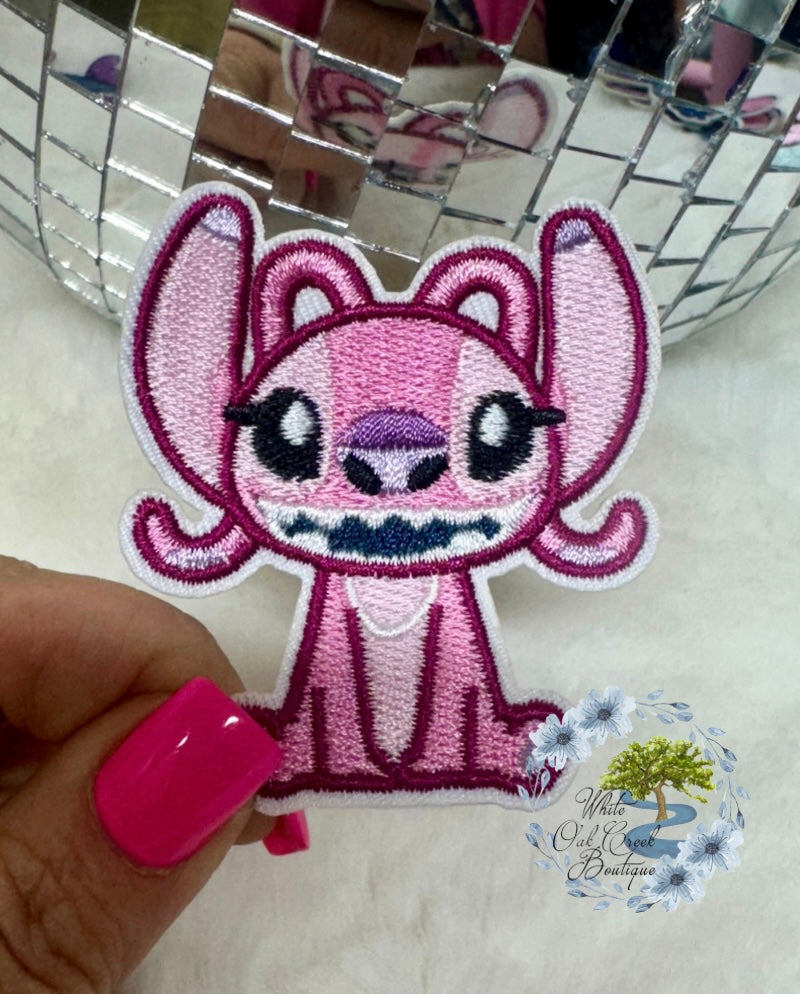 Stitch Angel  Embroidered Hat Patch