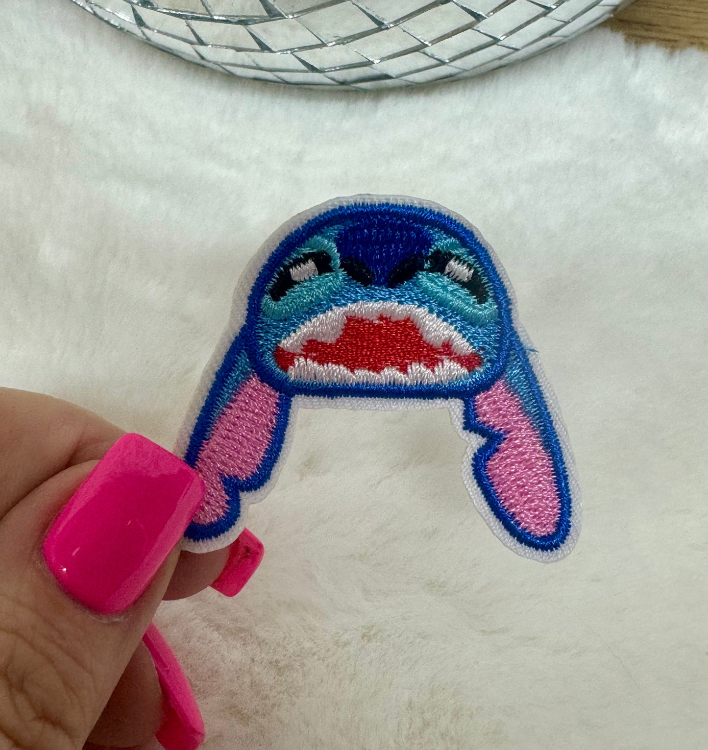 Stitch Focal Ears Embroidered Hat Patch