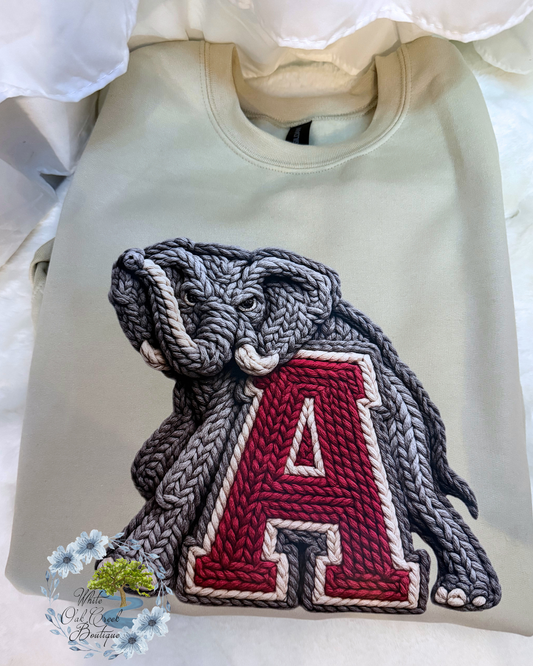 Alabama Faux Yarn Sweatshirt