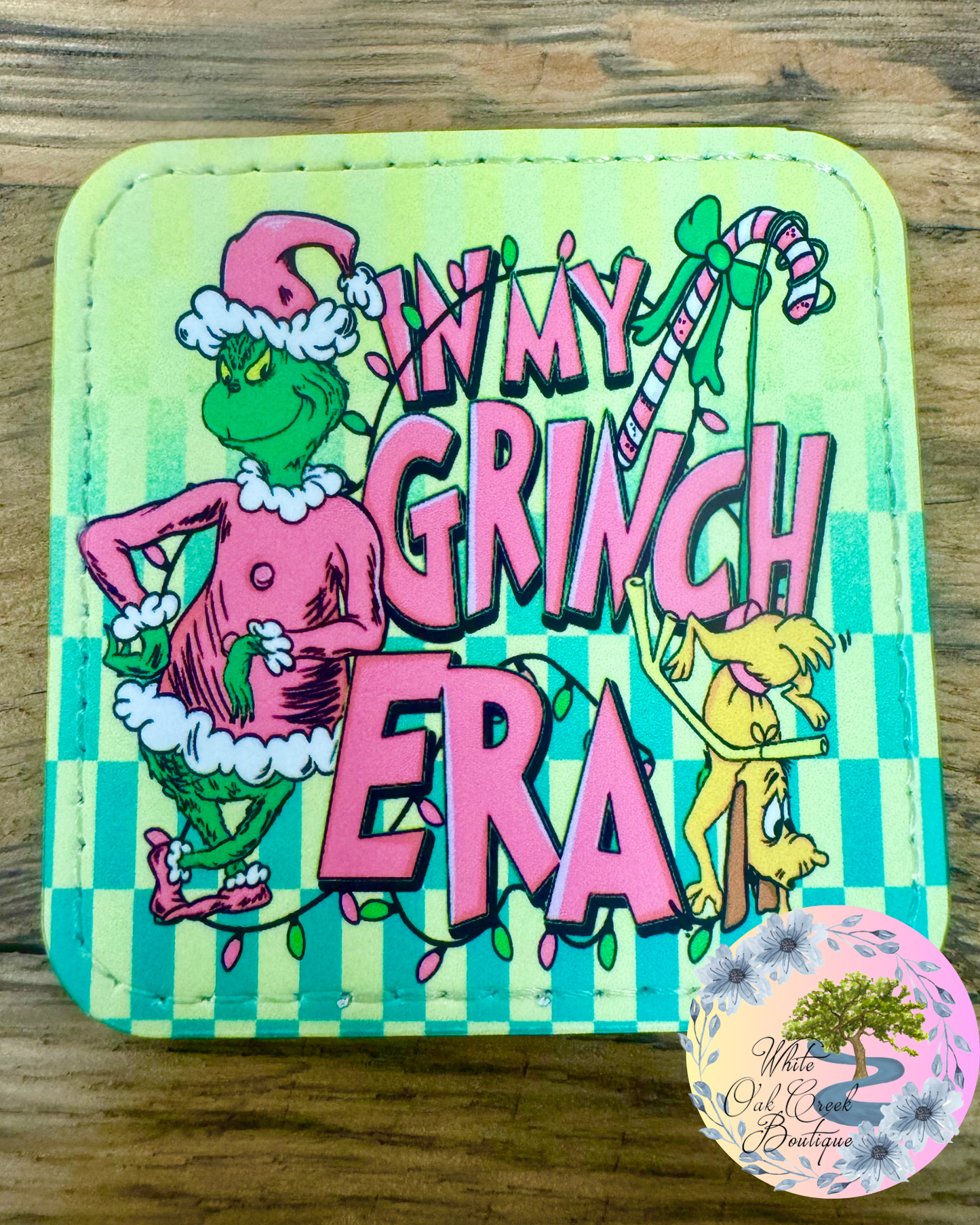 In My Grinch Era Faux Leather Trucker Hat Patch