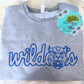 Wildcats Embroidered Sweatshirt Vintage Font