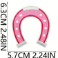 Horseshoe Pink Embroidered Hat Patch