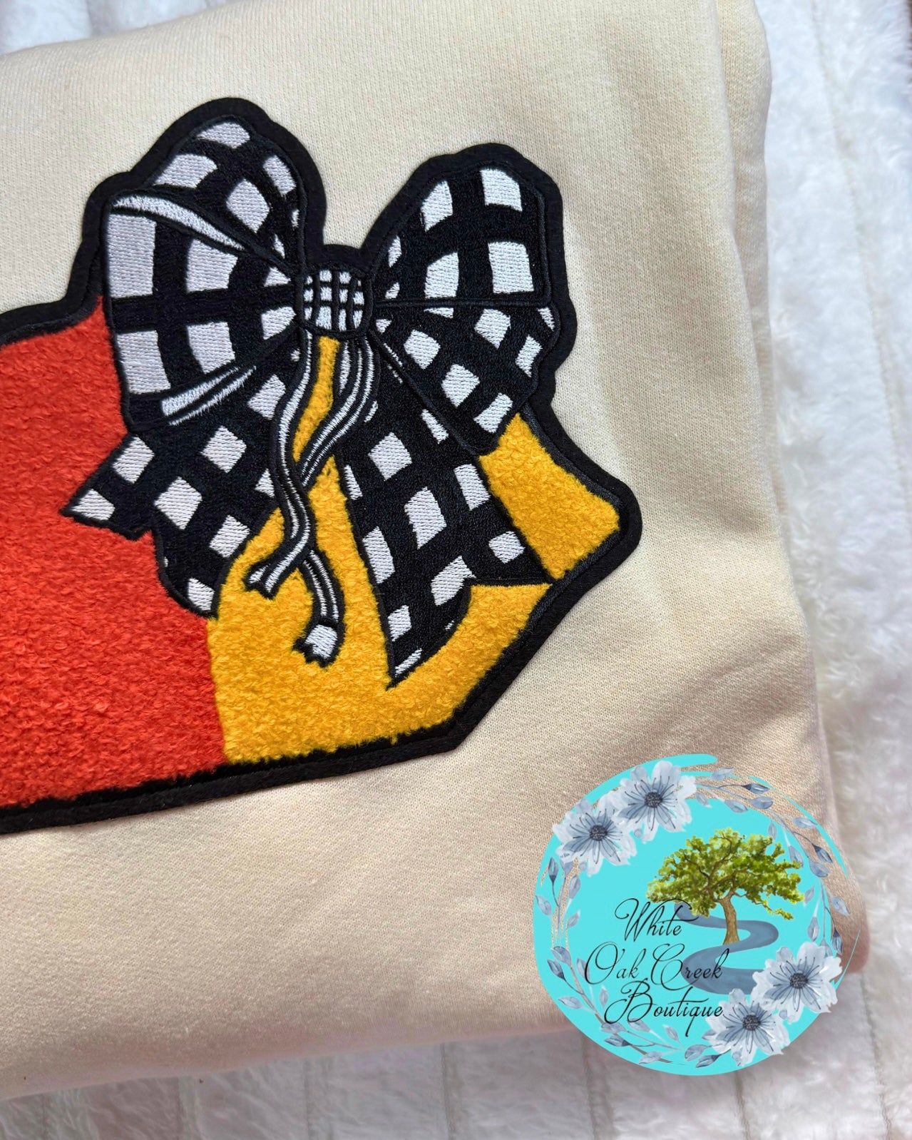 Kentucky Fall Chenille Sweatshirt Candy Corn