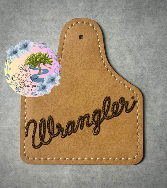 Wrangler Rope Lasered Cow Tag Trucker Hat Patch