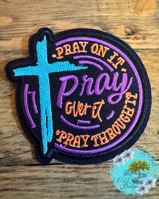 Pray on it Hat Patch Inspirational