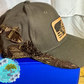 Heavy Equipment Embroidered Lasered Faux Leather Patch Twill Trucker Hat