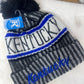 Kentucky Black White Beanie Toboggan Sherpa Lined