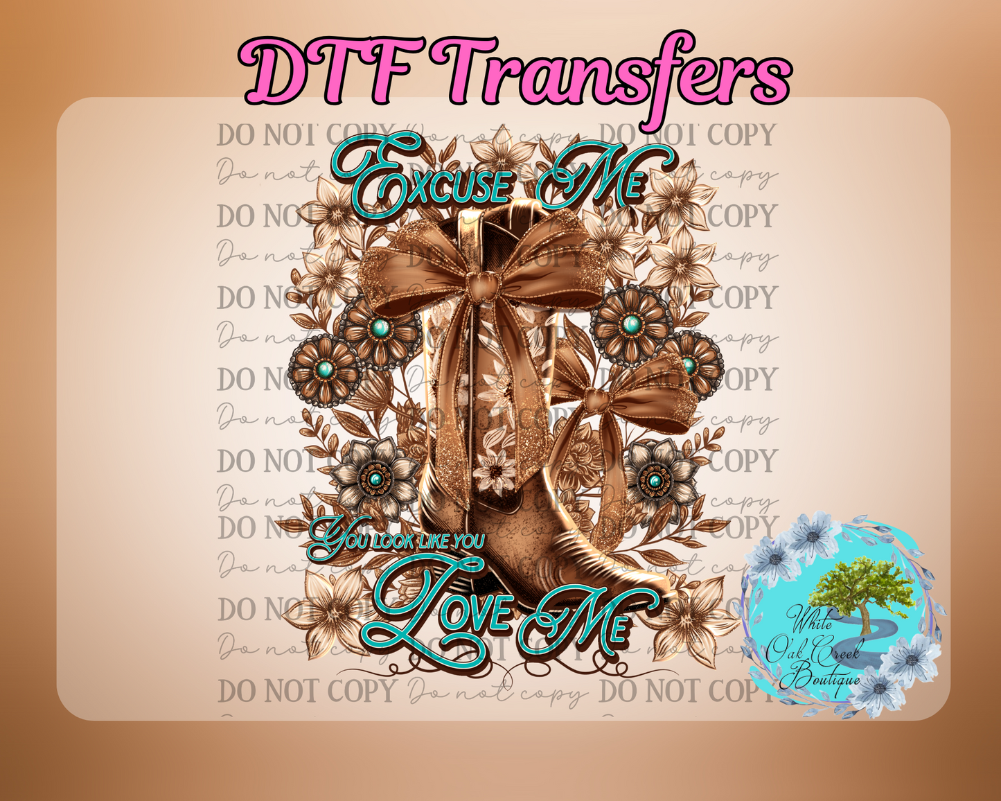 DTF Transfer You Look Like You Love Me