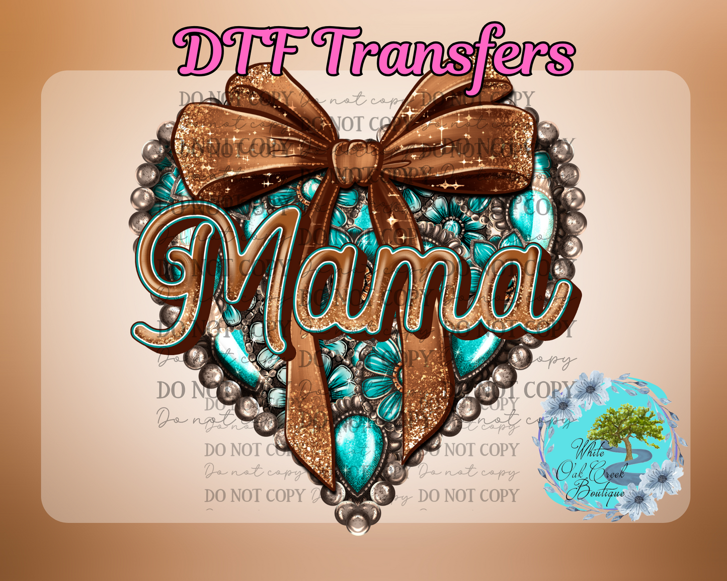 DTF Transfer Mama Western Heart