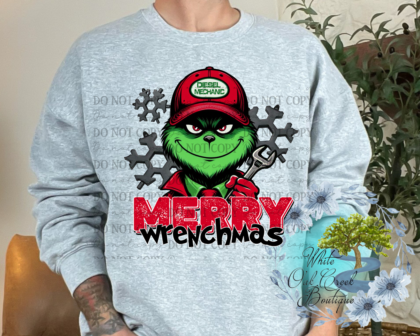 Diesel Mechanic Sweatshirt or T-Shirt Green Guy