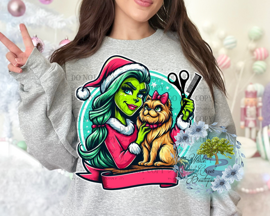 Dog Groomer Sweatshirt or T-Shirt Green Guy