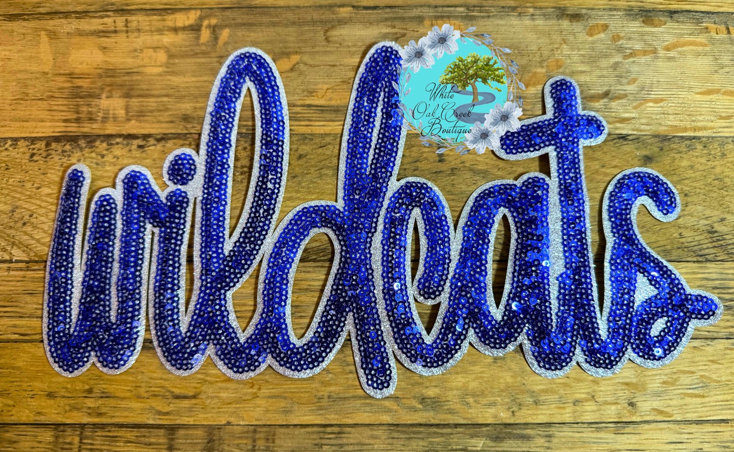Wildcat Sequin 11” Iron-On Patch