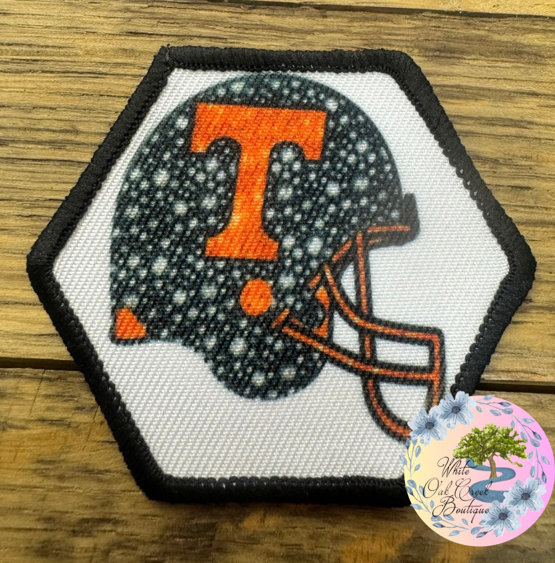 Focal Tennessee Orange Helmet Print 2 1/2” Octagon Trucker Hat Patch