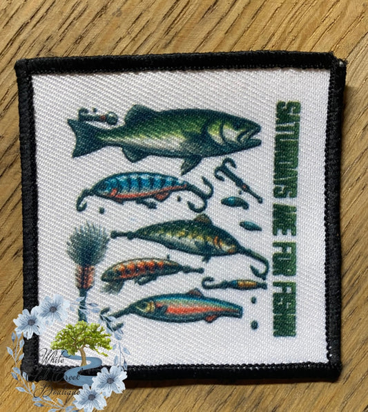 Fishing 2 1/2” Square Trucker Hat Patch