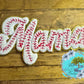 Mama Baseball Chenille 9” Iron On Patch