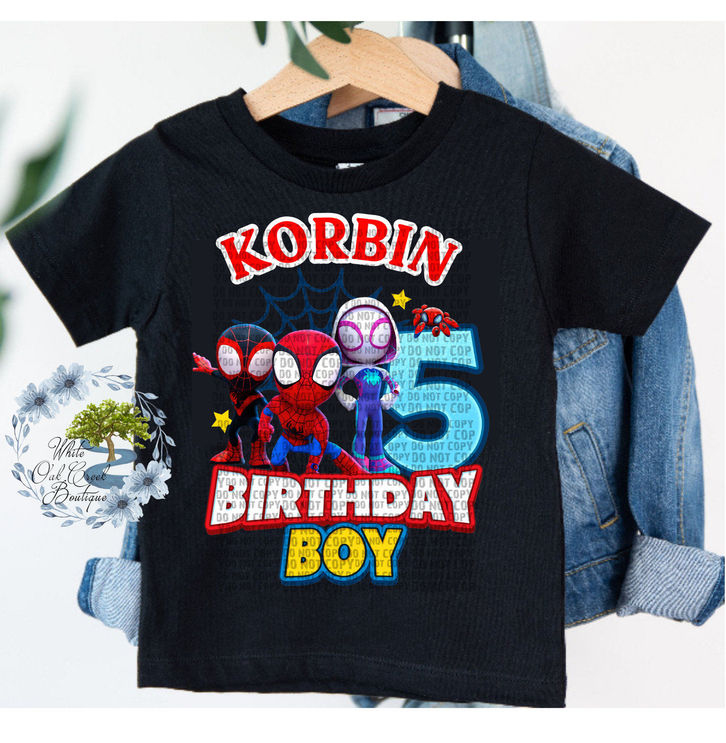 Spidey and Friends Birthday #5 Birthday T-Shirt