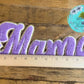 Mama Purple Chenille 10” Iron On Patch