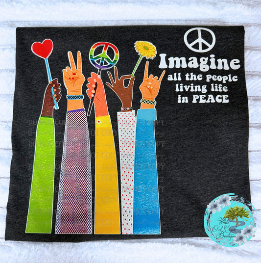 Imagine All the People Living in Peace T-Shirt