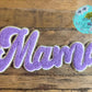 Mama Purple Chenille 10” Iron On Patch