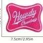 Howdy Cowboy Hat Patch