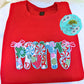 Merry Bows Appliqué Christmas Sweatshirt