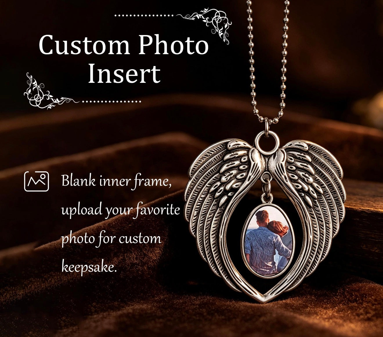 Angel Wings Photo Car Charm