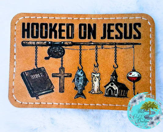 Hooked on Jesus Fishing Hat Patch