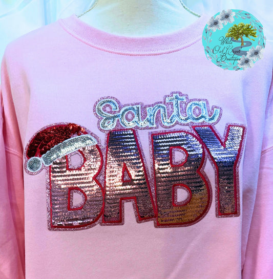 Santa Baby Sequin Sweatshirt
