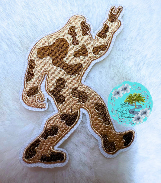 Bigfoot Cheetah Brown 4” Hat Patch