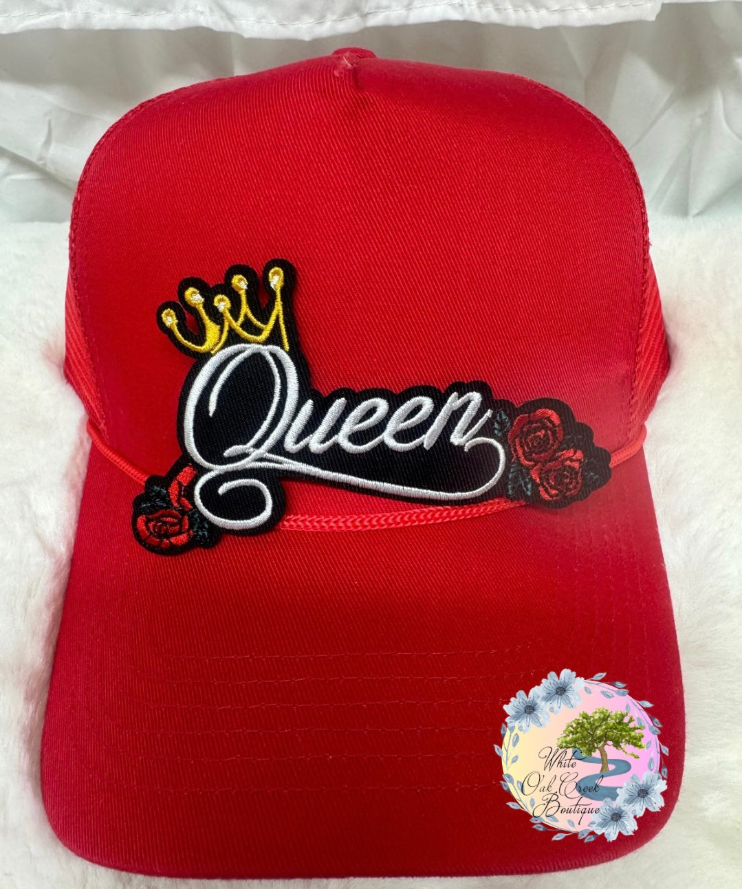 Queen Embroidered Hat Patch