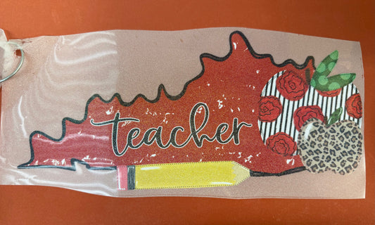 DTF Transfer Glitter Teacher