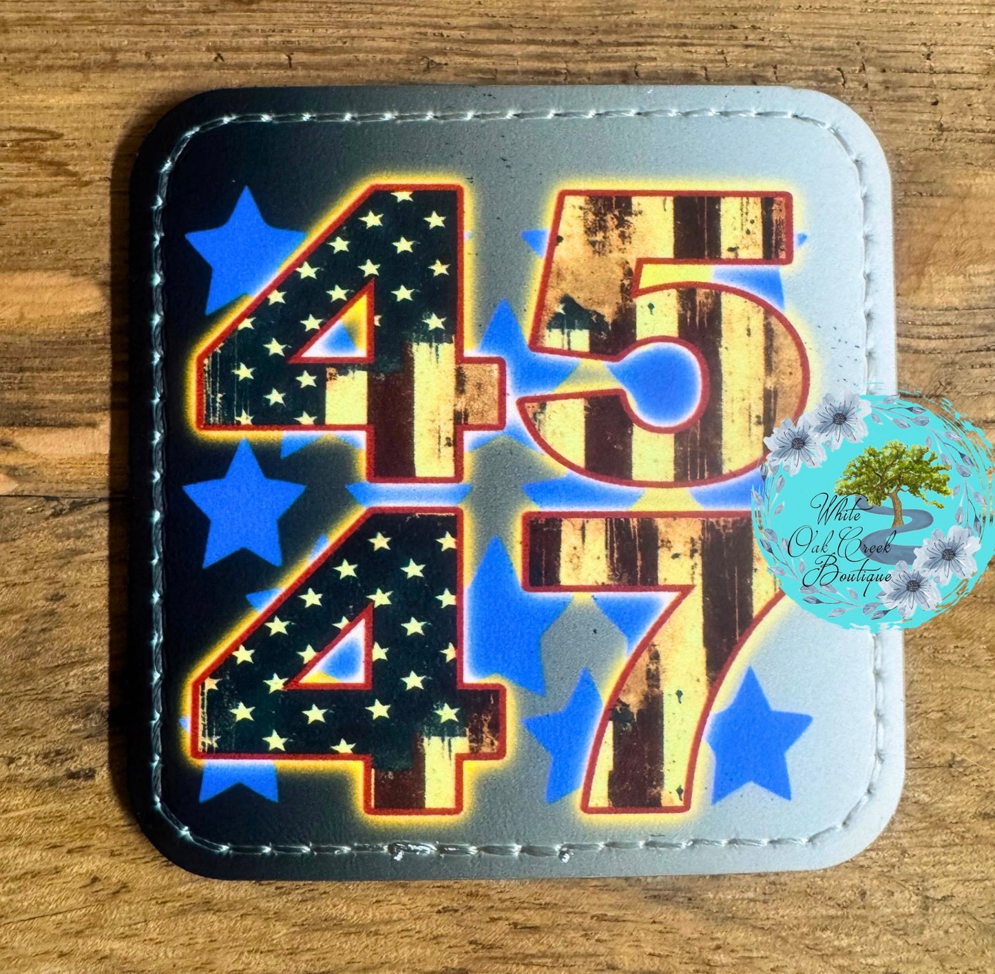 Trump 45 47 Square Hat Patch