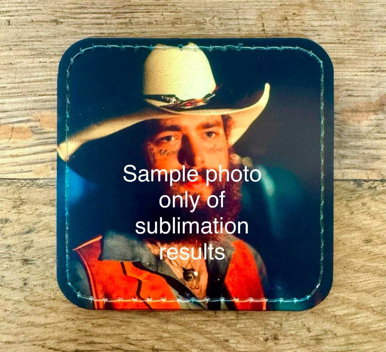 5 Pack Square White Faux Leather Hat Patches